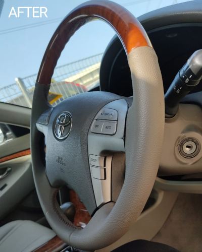 TOYOTA CAMRY STEERING WHEEL REPLACE LEATHER 