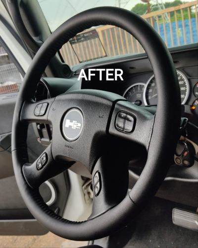 HUMMER H2 STEERING WHEEL REPLACE LEATHER 
