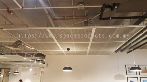 Sp. Ace Aluminium expanded mesh for interior ceiling - White Finished